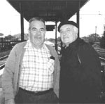 Anno 1996. Commosso alla stazione di Minturno con il cugino Nick Pensiero.